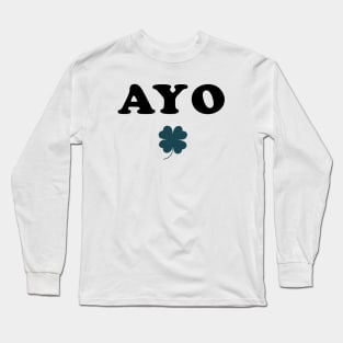 Ayo Ederibi Four Leaf Clover Shamrock Long Sleeve T-Shirt